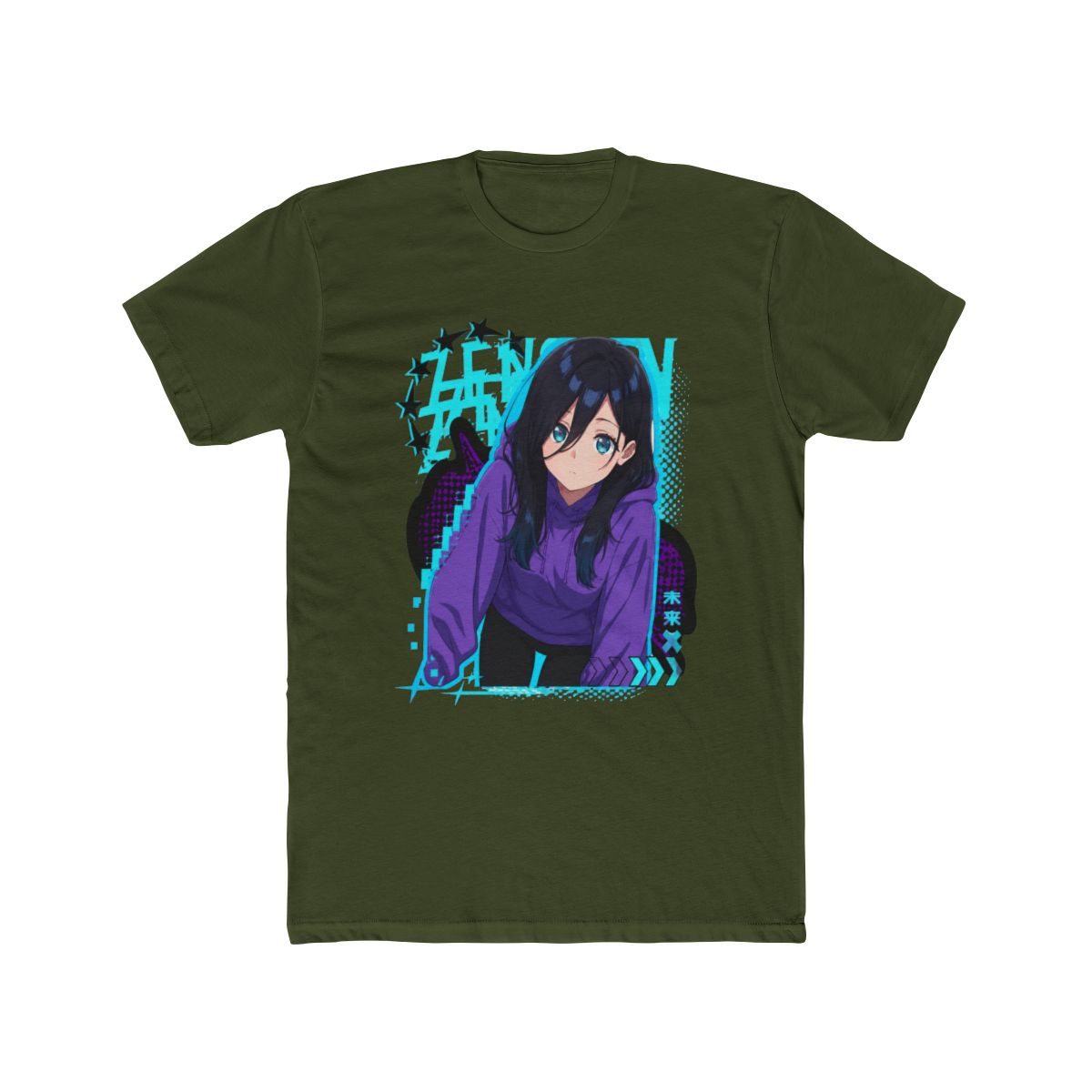 Anime girl Classic T Shirt | Zenshu Shop - Official Zenshu Merchandise Store - alternate angle 5, merchandise